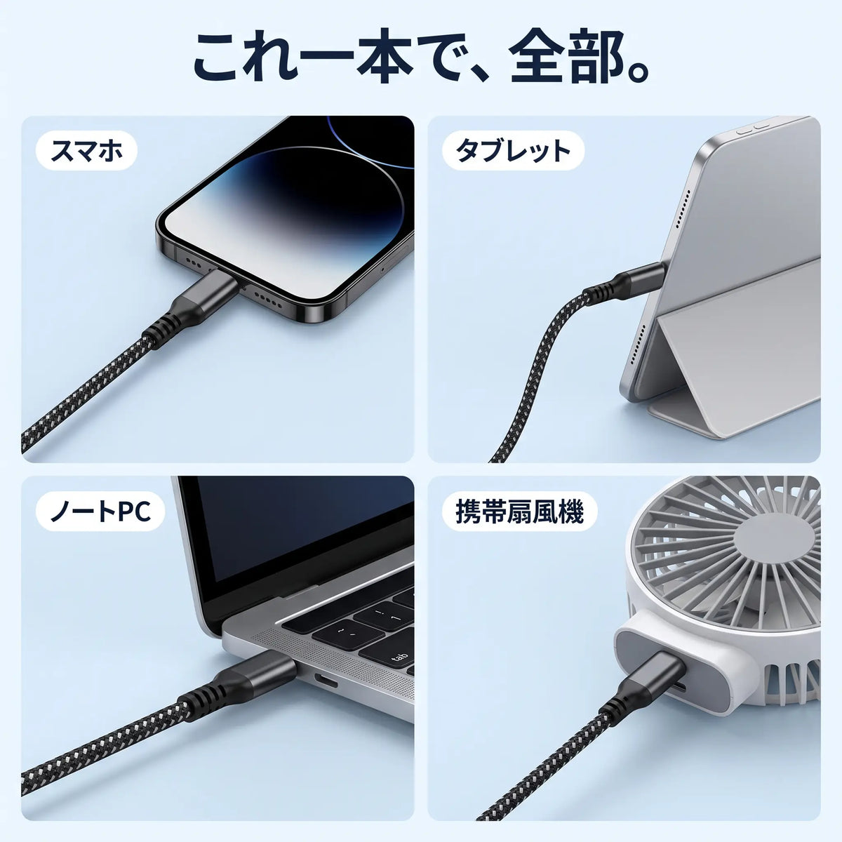 YUMIN Link™｜Type-C マグネット式 着脱充電ケーブル