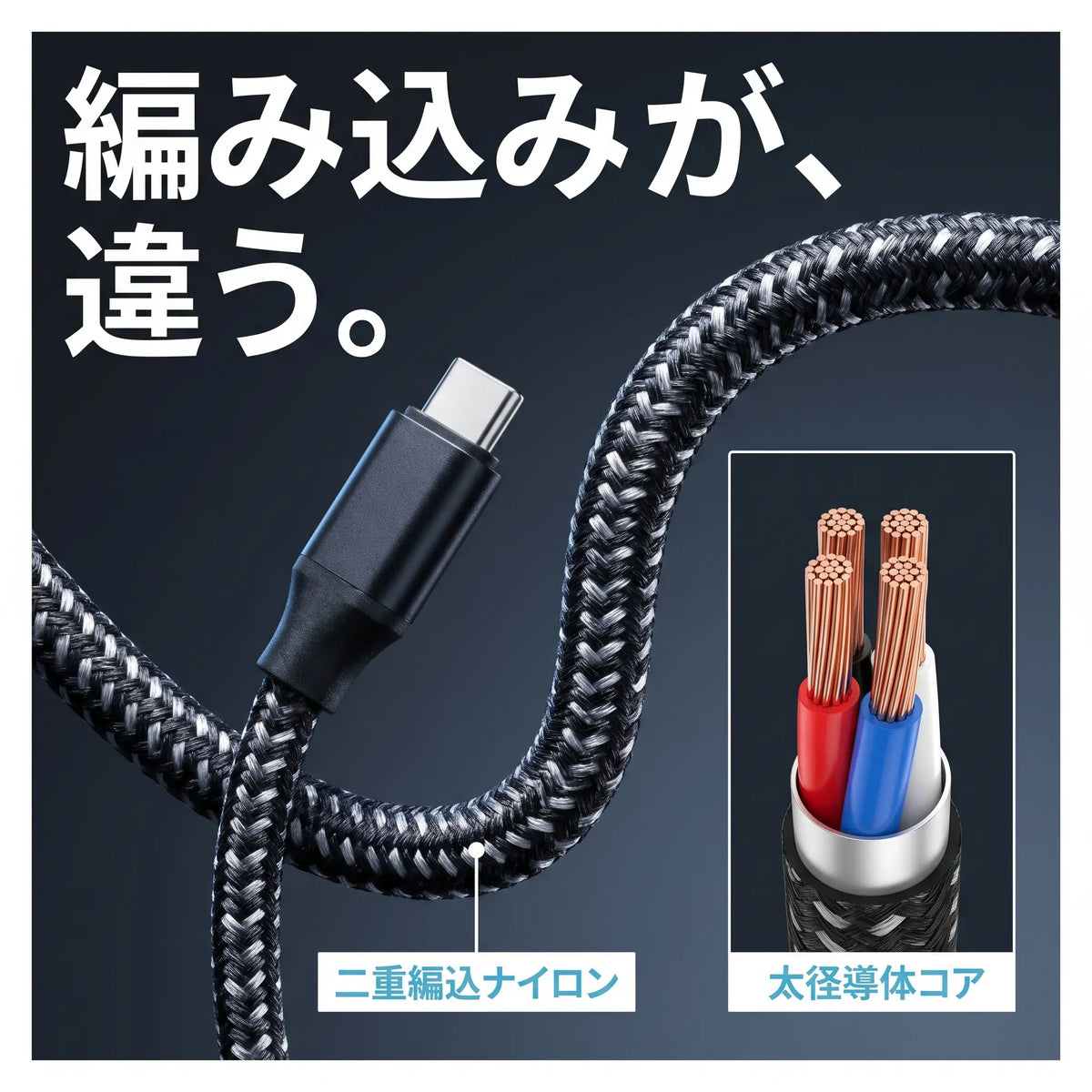 YUMIN Link™｜Type-C マグネット式 着脱充電ケーブル
